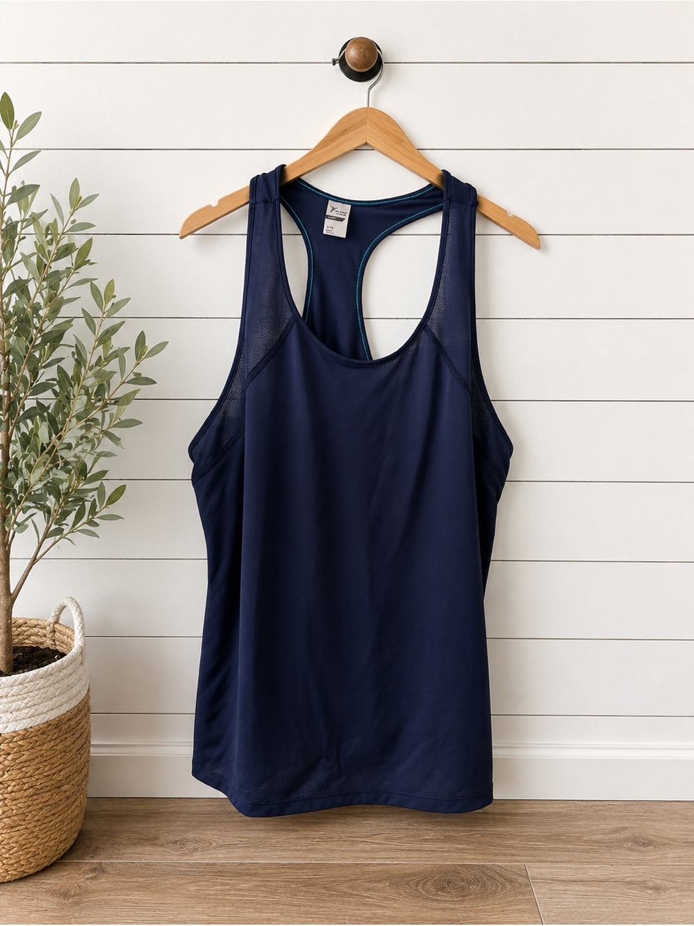 💙 Old Navy Active Go-Dry Racerback Tank XL | Navy Performance Workout Top